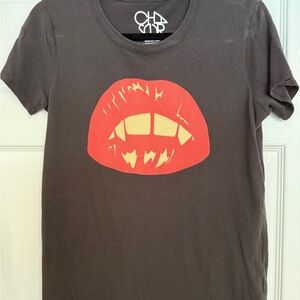 Chaser Charcoal Tee with Vibrant Red Graphic